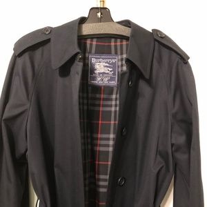 Burberry Women's Long Navy Trench Coat Size 10